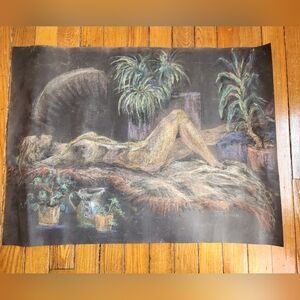 Chalk art on black paper